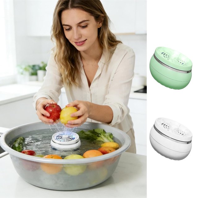 TTJ Fruit and Vegetable Cleaner Produce Washing Purifier Household Food Cleaning Device for Fresh Ingredients Kitchen Prep and Daily Use