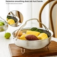 thumbnail image 1 of Dvkptbk Steamer 304 Stainless Steel Dense Hole Drainage Basket Vegetable Washing Basket Rice Cooker Rice Soup Separation and Water Separation Rack Kitchen Gadgets, 1 of 5