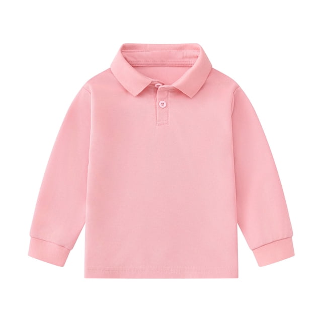 Polos pour Tout-Petits Garçons Chemises Roses pour Garçons Chemises d'Uniforme pour Garçons Polos à Manches Courtes Chemises Mode Tenue pour Garçons 3-4 Ans