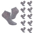 thumbnail image 1 of GDREDA Mens Socks Ankle Low Cut Made In Italy 100% Cotton 10 Pairs (Grey,One Size), 1 of 5