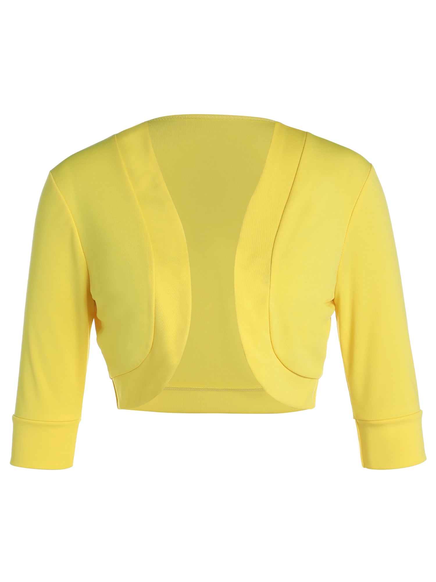 Gupgi Women Shrug Cardigan Open Front Solid Color Bolero Jacket Cropped Coat