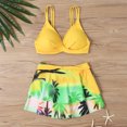 thumbnail image 4 of Bikini Swimsuit for Women with High-Waist Bottom, Polyester Fabric, Removable Chest Pads, Solid Color Design, for Beach Vacation or Pool Swimming, 4 of 9