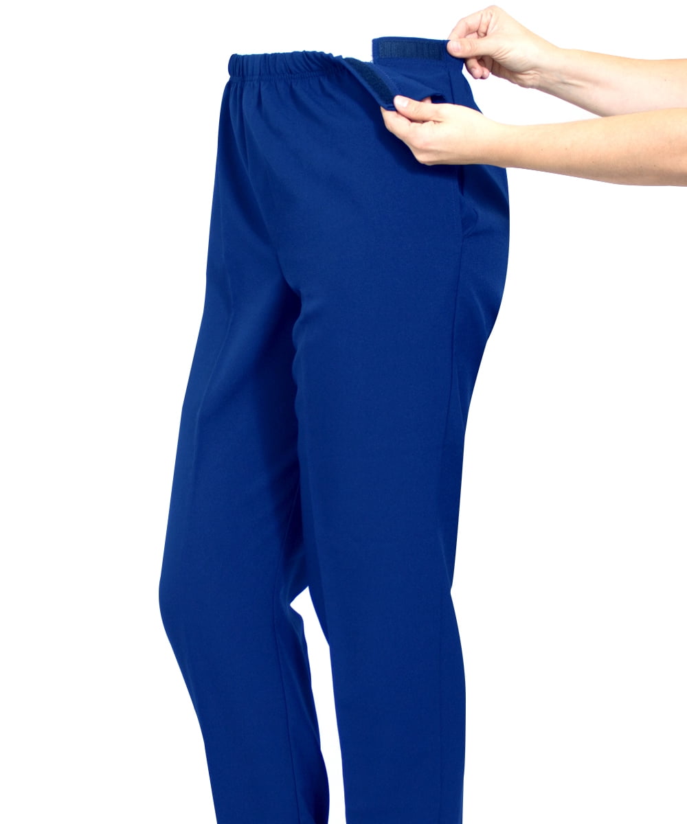 Silvert's Women Open Side Adaptive Arthritis Pants, Cobalt, S