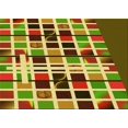 thumbnail image 1 of Ahgly Company Tapis d'Intérieur Rectangulaire Transitionnel Vert Lavable à la Machine, 7 Pieds x 10 Pieds, 1 of 7