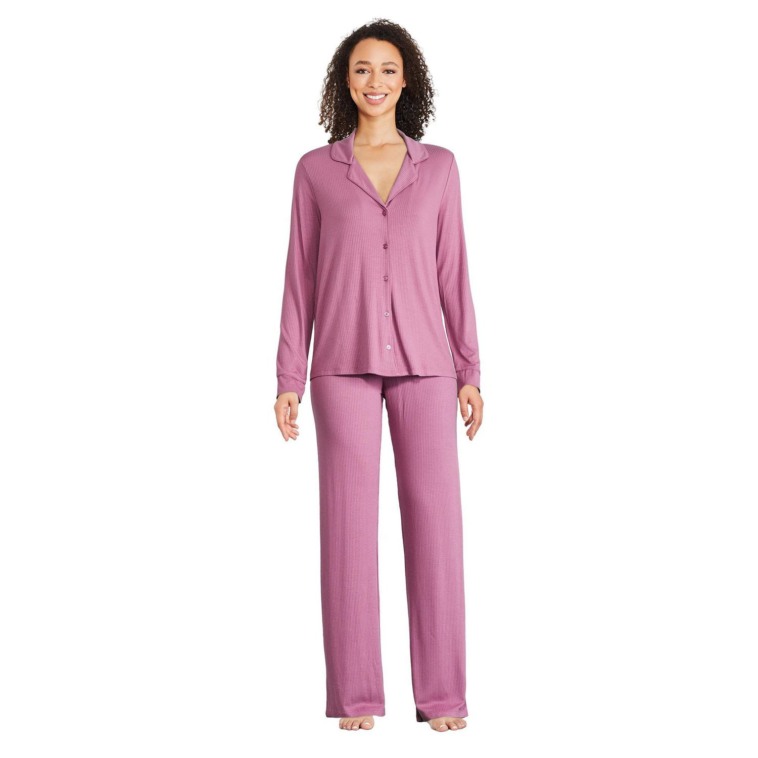 George Women's Notch Collar Pajama 2-Piece Set