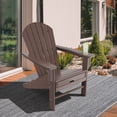 thumbnail image 3 of Costway Outdoor Patio HDPE Deck Adirondack Chair Beach Seat Retractable Ottoman Coffee, 3 of 9
