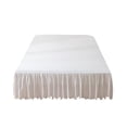 thumbnail image 1 of Cotton Bed Sheets Pure Color Bed Skirt Simple Washing Cotton Edge Bedspread Skirt Bed Cap Bedspread Dust-Proof Anti-Skid Protective Cover Fitted Bed Sheets, 1 of 6