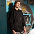 thumbnail image 4 of Uncommon Threads 0402-0107 Classic Chef Coat 10 Buttons in Black - 3XLarge, 4 of 4