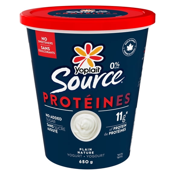 Yoplait Source Protein Yogurt, 0%, Plain, 650g