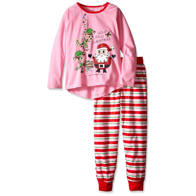 Komar Kids Girls' Pajama Cute Top and FunPants Sleepwear Set