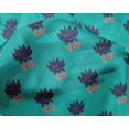 thumbnail image 4 of oneOone Silk Tabby Fabric Leaves & Lotus Block Printed Craft Fabric BTY 42 Inch Wide, 4 of 4