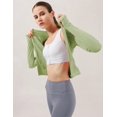 thumbnail image 4 of ORUYROP Veste de Course Légère Extensible pour Femmes avec Fermeture Éclair Complète et Trous pour les Pouces, 4 of 7
