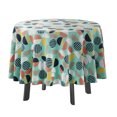 thumbnail image 1 of Vargottam Indoor/OutdoorRoundTablecloth 58 InchRoundTablecloth Waterproof PatioTableCloths- Spring/SummerTableCovers for Backyard CircularTable/BBQs/Picnic -Aquamarine2, 1 of 8