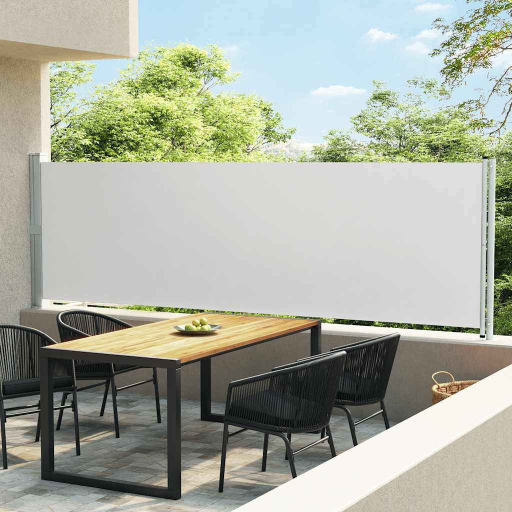 vidaXL Auvent Latéral Rétractable pour Patio 140x600 cm Crème