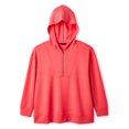 thumbnail image 1 of Haut à capuchon avec fermeture éclair quart de longueur Lane Bryant Plus pour femmes, 1 of 6