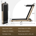 thumbnail image 2 of Gymax Tapis Roulant Motorisé Pliant pour Dessous de Bureau Tapis Roulant Électrique avec Appli Jaune, 2 of 10