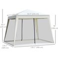 thumbnail image 3 of Outsunny Tente de Fête, Abri de Jardin Extérieure Pare-Soleil, Beige, 3 of 10
