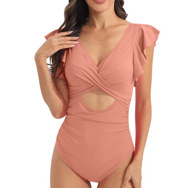 Birdeem Women Oversized Sports Jumpsuit Surfing Suit Sleeveless Sun Protection Solid Color Swimsuit