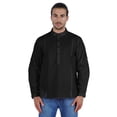 thumbnail image 1 of Atasi Chemise Henley Indienne pour Homme à Manches Longues, Décontractée, Col Mandarin, Courte Kurta, 1 of 7