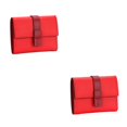 thumbnail image 2 of pitrice Leather Women Purse Rectangular Trifold for Zipper Hasp Stylish Card Holder Photo Folder Wallet Notecase Birthday Gift Red 2Set, 2 of 6