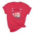thumbnail image 4 of Pisexur T-shirt de la Saint-Valentin pour Femmes, Imprimé Amour, Manches Courtes, Col Rond, 4 of 5