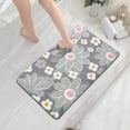 thumbnail image 2 of Rbaofujie Washable Rug Bathroom Floor Mat Microfiber Inkjet Printing Bathroom Absorbent Foot Mat Bedroom Door Mat Non Slip Mat Flocked Carpet Chrysanthemum Pattern Bath Mat, 2 of 6