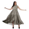 thumbnail image 3 of Moomaya Robes Chemises à Col pour Femmes Imprimées en Rayonne à Boutons Robes Maxi pour Femmes, 3 of 4