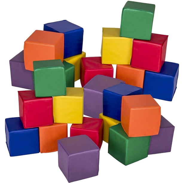 Pairez Toys Ensemble de 41 Blocs en Mousse pour Tout-Petits et bébés, Blocs de Bain, Jouet éducatif pour la Petite enfance, sans BPA, Convient aux Enfants de 18 Mois et 2-4 Ans