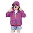 thumbnail image 1 of MIASHUI Girls Lightweight Summer Sunscreen Jacket for Kids - Breathable Toddler Outwear with for Outdoor Adventures Purple,2-3 Years, 1 of 9