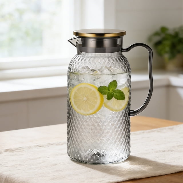 weibbin Jug Plastic Juices Pitcher PC High Temperature Proof Bar KTV Beverage Jug For Restaurant Fruit Tea 1L