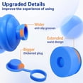 thumbnail image 4 of Adofi Reusable 3 & 5 Gallon Water Jug Cap, No Leaking & Popping Open, Food Grade Silicone Replacement Cap for 55mm Standard/Screw/Crown Top Water Bottle & Water Pump Dispenser, Pack of 5, 4 of 12