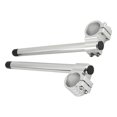 thumbnail image 1 of Qualitchoice Universel 37mm CNC Fourche Clip-On Poignée Accessoires Poignée Poignée Guidon pour Moto Argent, 1 of 8