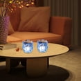 thumbnail image 4 of 2 Pcs Plastic Electronic Candle Light Liliaceous Flower Shaped Flameless LED Tea Light Candle for Wedding Party Table Centerpiece Decoration with Transparent Glow Blue Pink Coffee Clear, 4 of 6