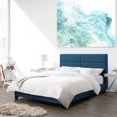 thumbnail image 4 of CorLiving Bellevue Upholstered Adult Full Bed Frame with Wide-Rectangle Tufted Headboard and Slats - No Box Spring Required, 4 of 9