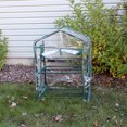 thumbnail image 4 of Sunnydaze Outdoor Portable Growing Rack 2-Tier Greenhouse with PVC Roll-Up Door - 2 Shelves - Clear, 4 of 10