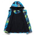 thumbnail image 3 of AAMILIFE Boys Waterproof Fleece Lined Jacket Color Block Windbreaker Hooded Coat, 3 of 4