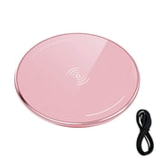 Wireless Charging Pad Smart Phone Bluetooth  Fast Charger Aluminum Alloy USB Charger  Black