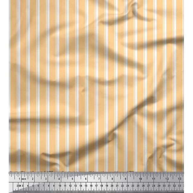Soimoi Velvet Fabric Striped Stripe Printed Fabric 1 Yard 58 Inch Wide