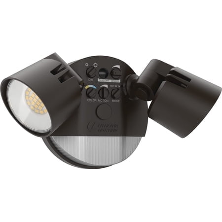 Lithonia Lighting Hgx Led 2Rh Alo Sww2 120 Pir DBM M2 Homeguard Sécurité Projecteurs 2150-2600 Lumens, 2 Lumières, Capteur à Cellule Photoélectrique et Détection de Mouvement, Bronze Foncé