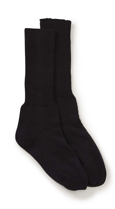 Silverts Men & Women Oversize 2-Pack Socks, M, Black