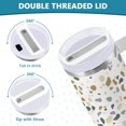 thumbnail image 4 of Gobelet de 30 oz avec Poignée, Couvercle et Paille, Gobelet d'Eau Isolé, Tasse d'Eau en Acier Inoxydable, Tasse Bouteille, Support de Tasse Réutilisable, Terrazzo Convivial, 4 of 6