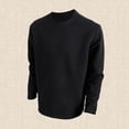 thumbnail image 2 of Ediodpoh Chandail Sans Capuchon pour Homme - Unisexe Automne Couleur Unie Col Rond Style Tenue Décontractée pour les Activités Quotidiennes Vêtement Polyvalent Confortable pour Superposition Chandail pour Homme Noir TTTG, 2 of 4
