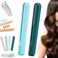 thumbnail image 1 of Ceramic Mini Hair Curler, Dual Glam Mini Dual Purpose Curling Iron, Dualglam Mini Curling Iron, for Travel Home, 1 of 8