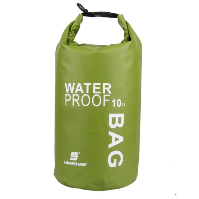 thinsony 10L Waterproof Bag Pouch Camping Boating Kayaking Rafting Canoeing Green