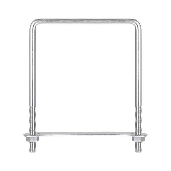 Unique Bargains Square U-Bolts 2 Sets 112mm Inner Width 150mm Length M8 304 Stainless Steel U Clamp Bolt