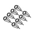 thumbnail image 1 of Unique Bargains Kit de Réparation d'Embout de Canne à Pêche en Acier Inoxydable 1,4 mm, Guide d'Anneau de Perche, Remplacement, Noir, Lot de 8, 1 of 5