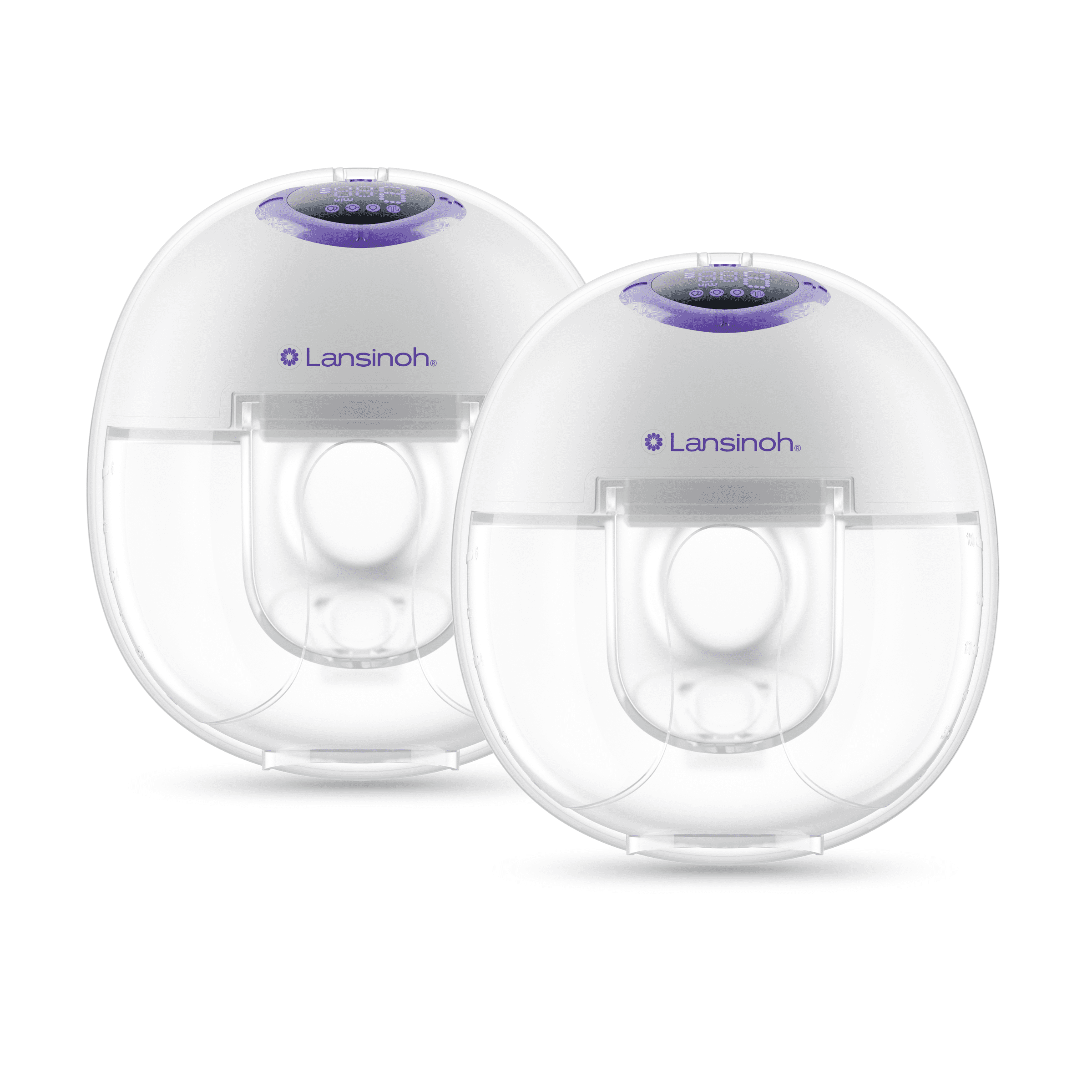 Lansinoh Discreet Duo Wearable Breast Pump, Hands Free Breast Pump, Leak-Resistant Design, 2 Breast Flange Sizes: 24mm & 21mm, For Comfortable Pumping