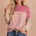 thumbnail image 2 of Bmisegm Femmes Col Montant Manches Longues Sweat-Shirt Décontracté à Fermeture Éclair Rose m, 2 of 3