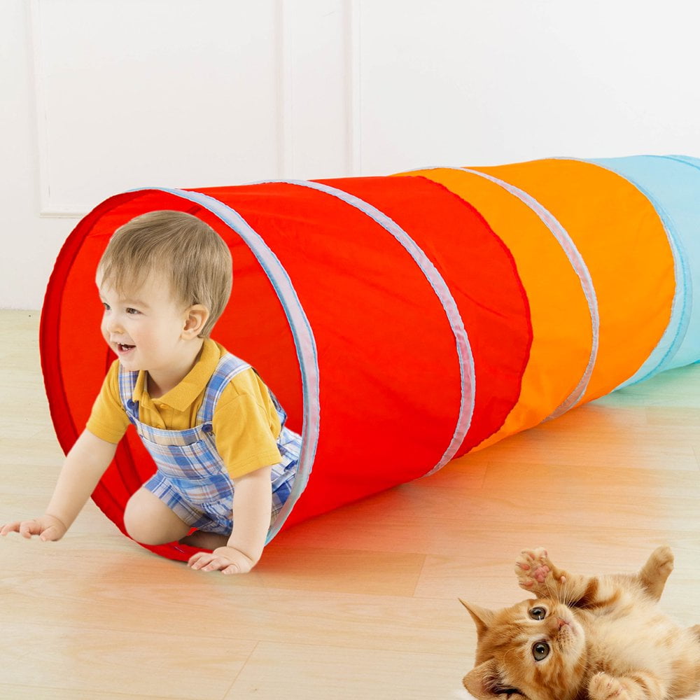 Pointerteck Kids Play Tunnel For Toddlers Pop Up Play Tunnel Tent For Babies Or Dogs Indoor And Outdoor Toys For Kids Backyard Playset None