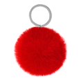 thumbnail image 2 of Fuzzy Ball Keychain Supple Comfortable Lovely Key Rings Adorable Practical Key Chains Women for Children Adults Elderly Students Red 9cm, 2 of 6